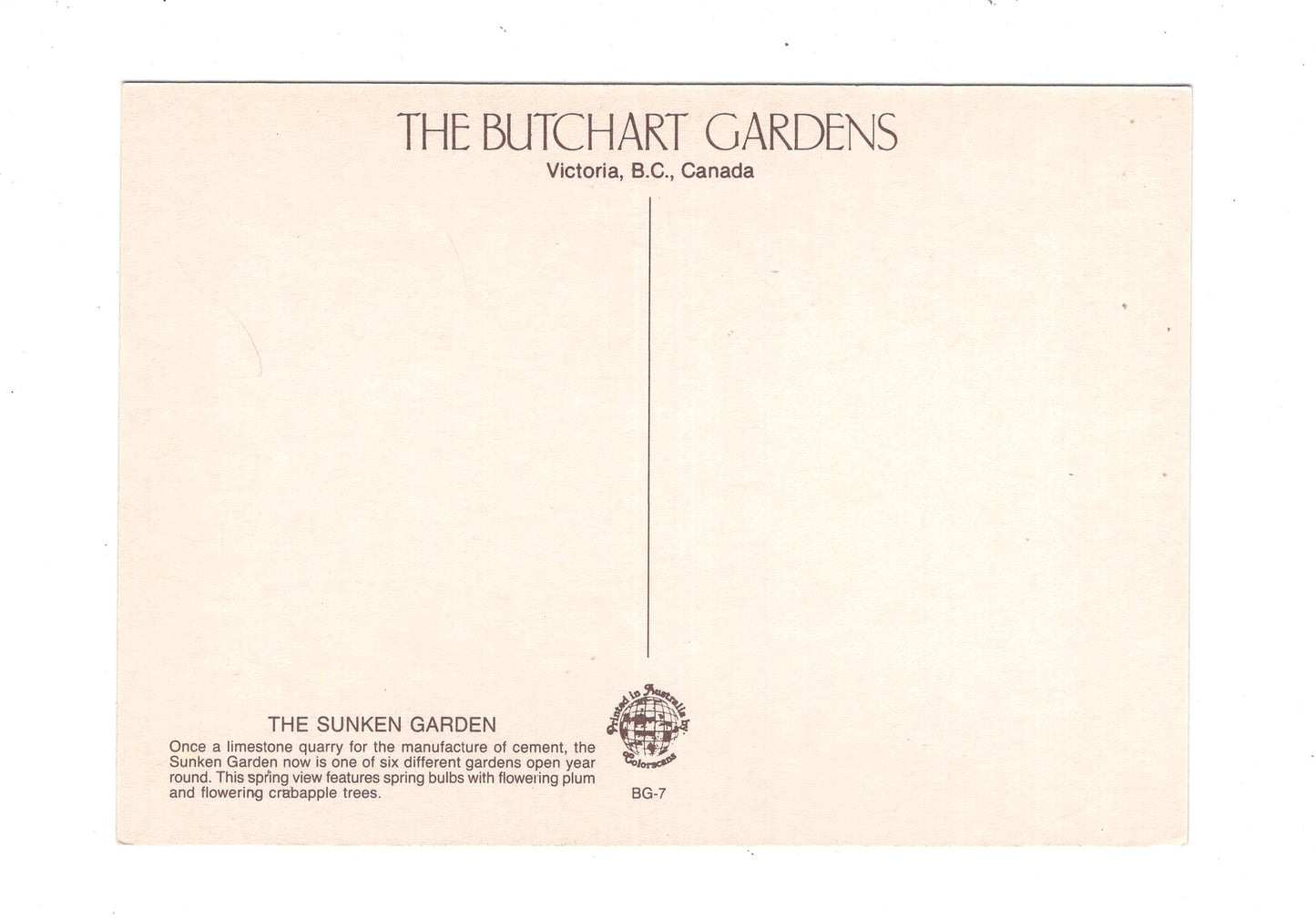 Ansichtskarte The Sunken Garden / Victoria / British Columbia / Kanada