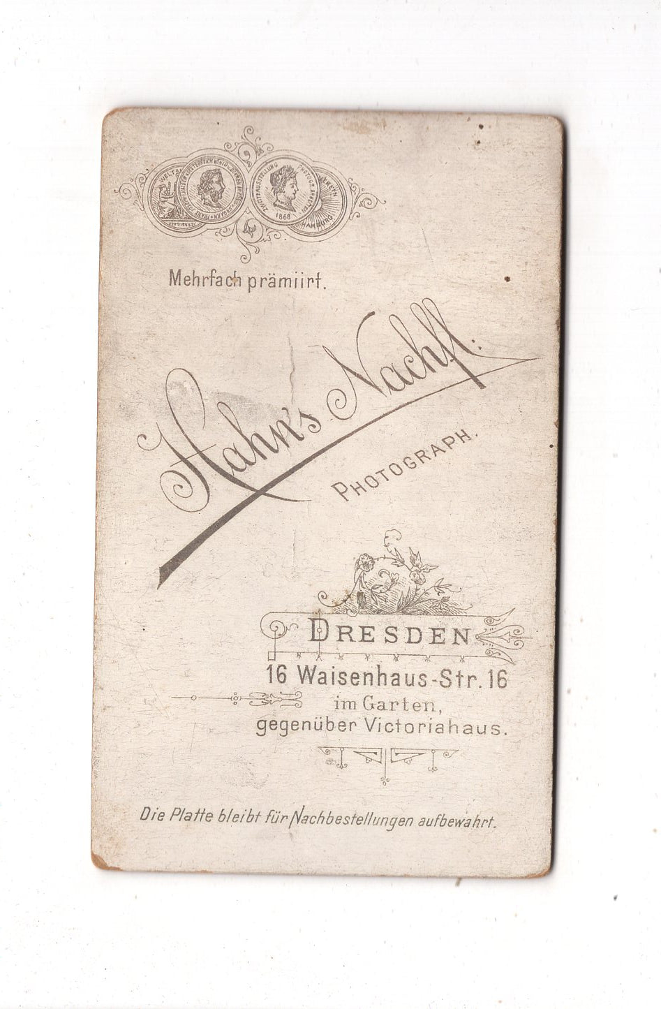 Fotografie Feine Dame - Dresden 1880er / CDV L1-24