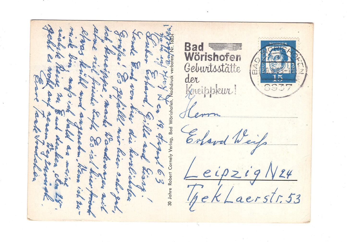 Ansichtskarte Bad Wörishofen / Kneipp-Denkmal +++