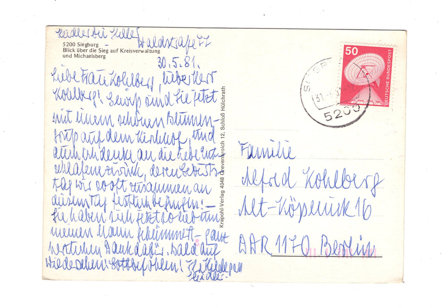 Ansichtskarte Siegburg / Blick über die Sieg