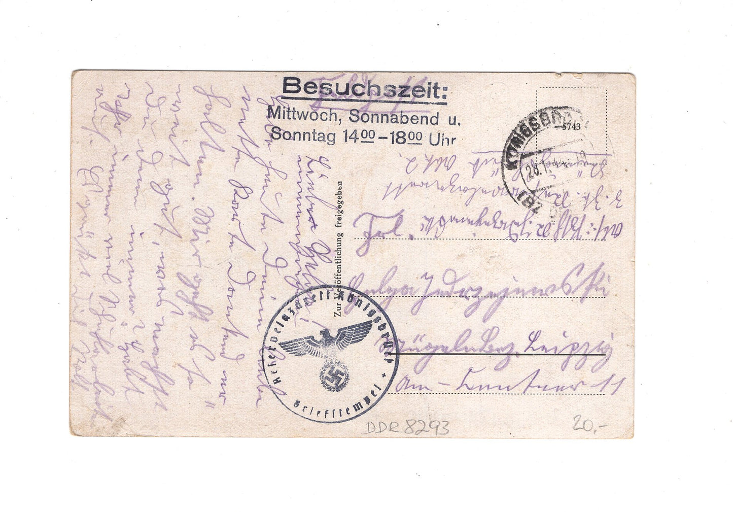Ansichtskarte / Feldpost - Königsbrück 1940er
