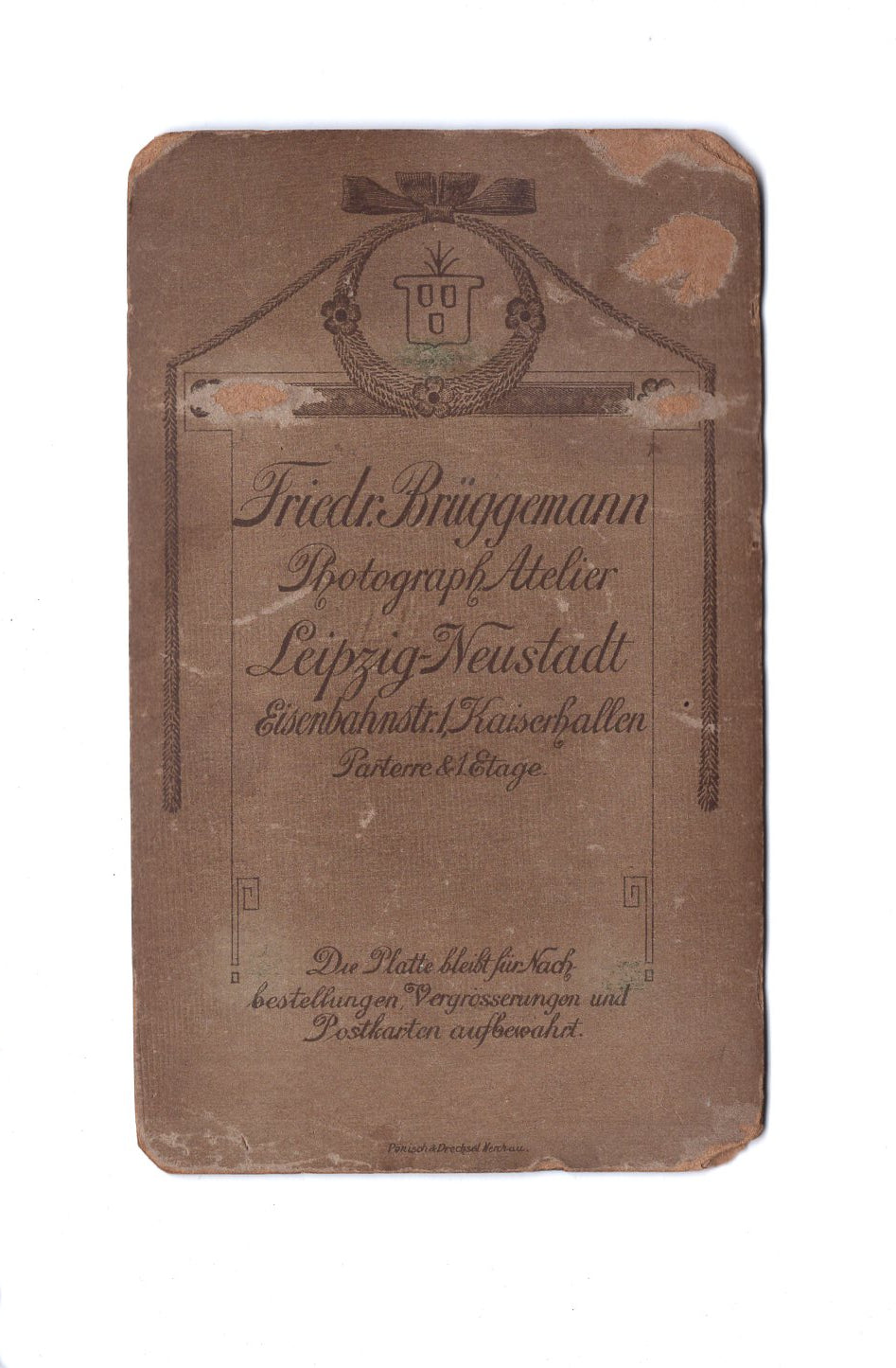 Fotografie Niedliches kleines Mädchen - Leipzig-Neustadt um 1900