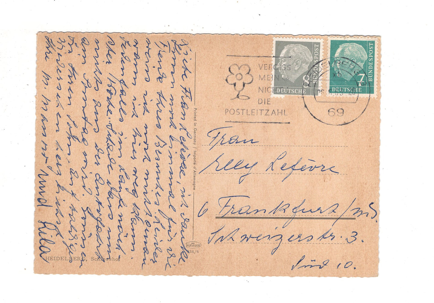 Ansichtskarte Heidelberg / Schlosshof / I1-68