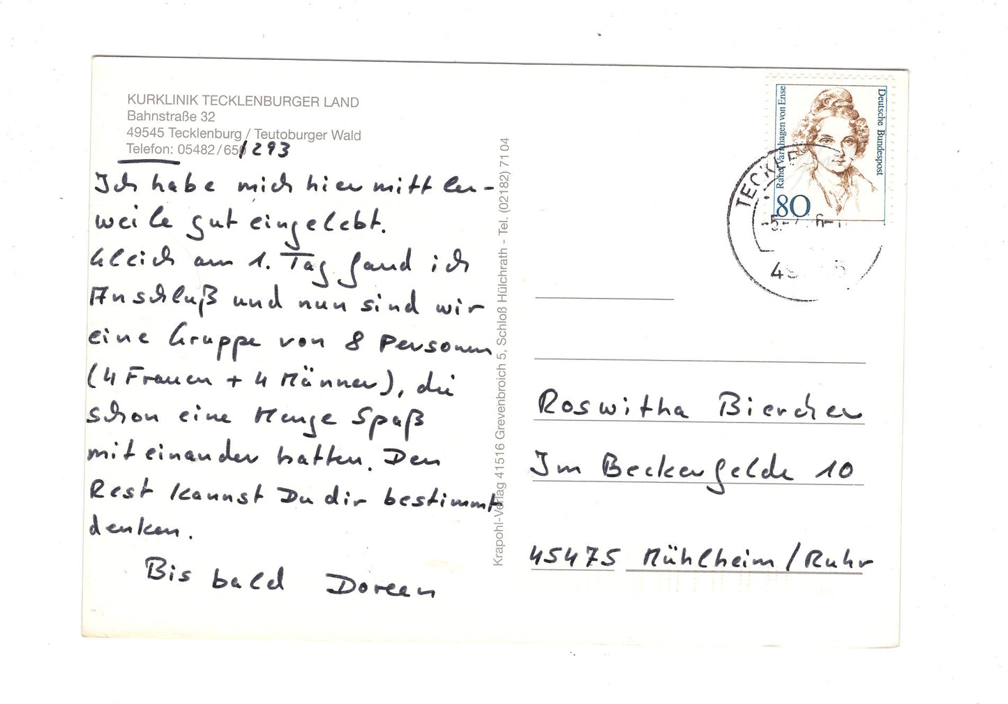 Ansichtskarte Kurklinik Tecklenburger Land / Tecklenburg / I1-52