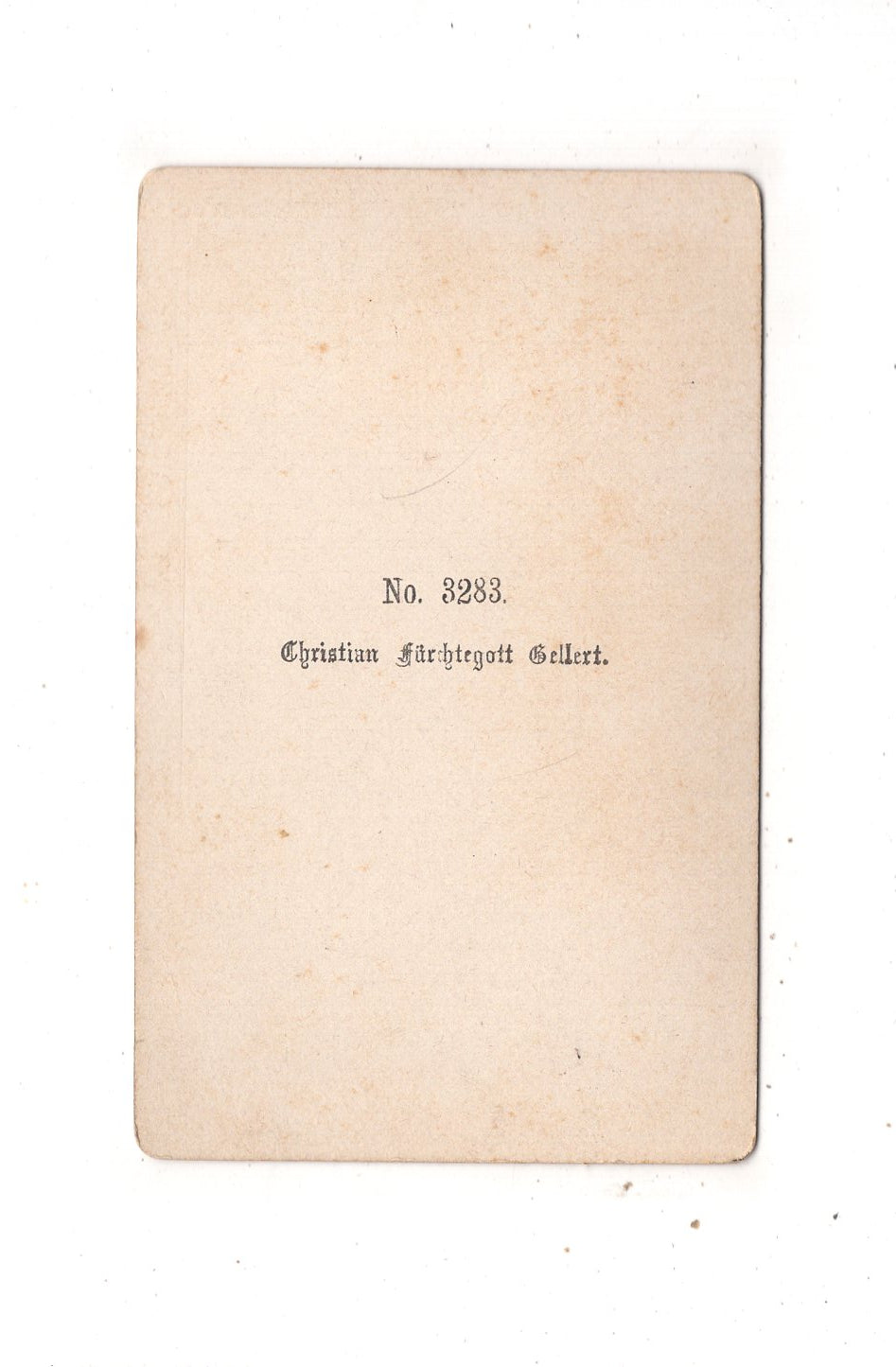 Fotografie Kunst / Christian Fürchtegott Gellert - 1870er