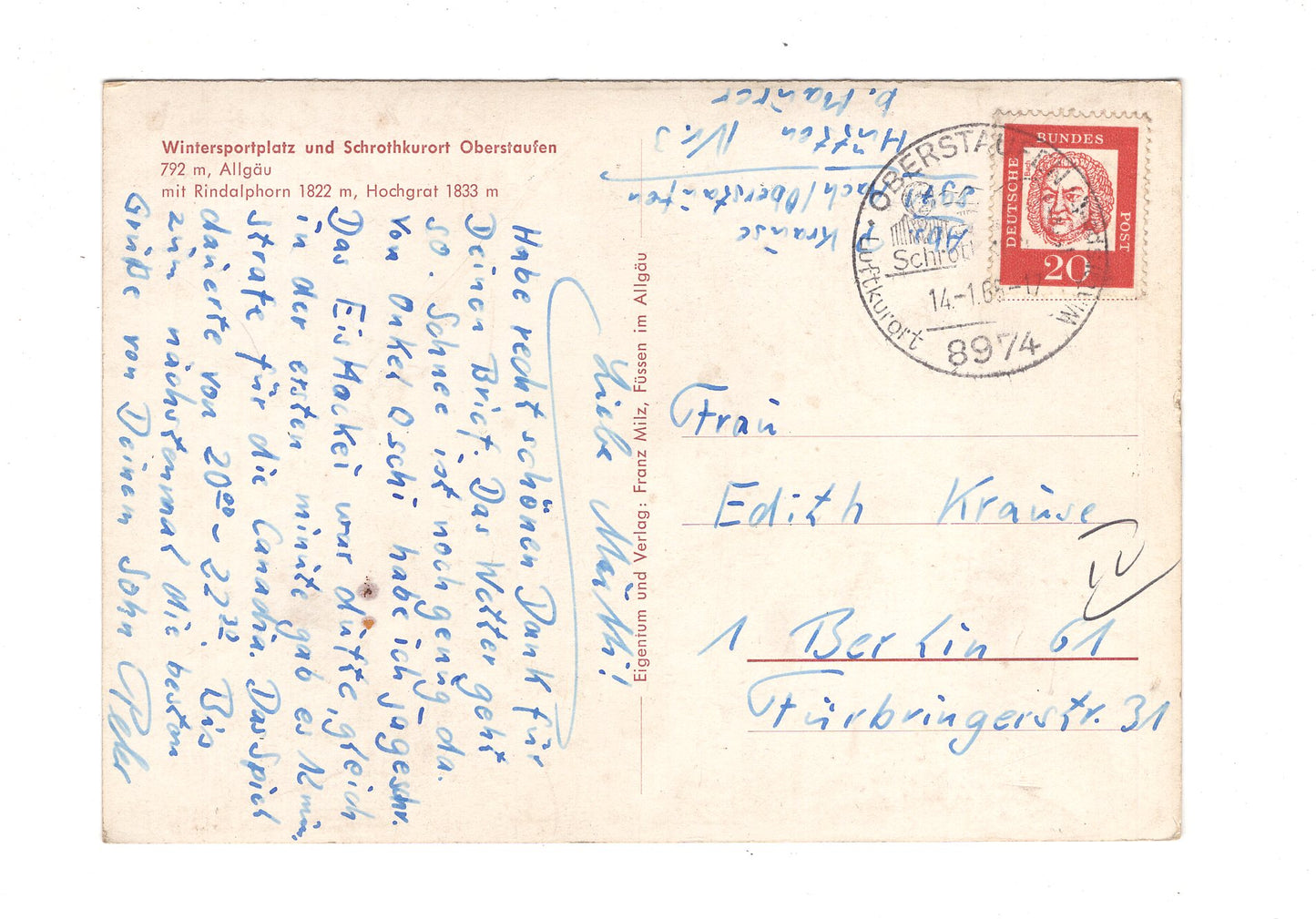 Ansichtskarte Oberstaufen / Allgäu / H1-55