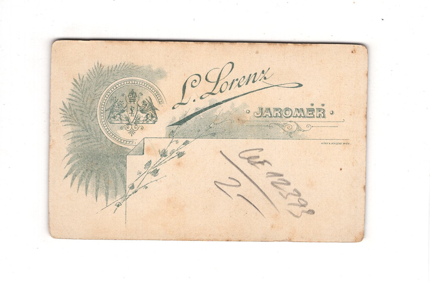 Fotografie Herrenportrait - Jaromer 1890er / CDV C1-21