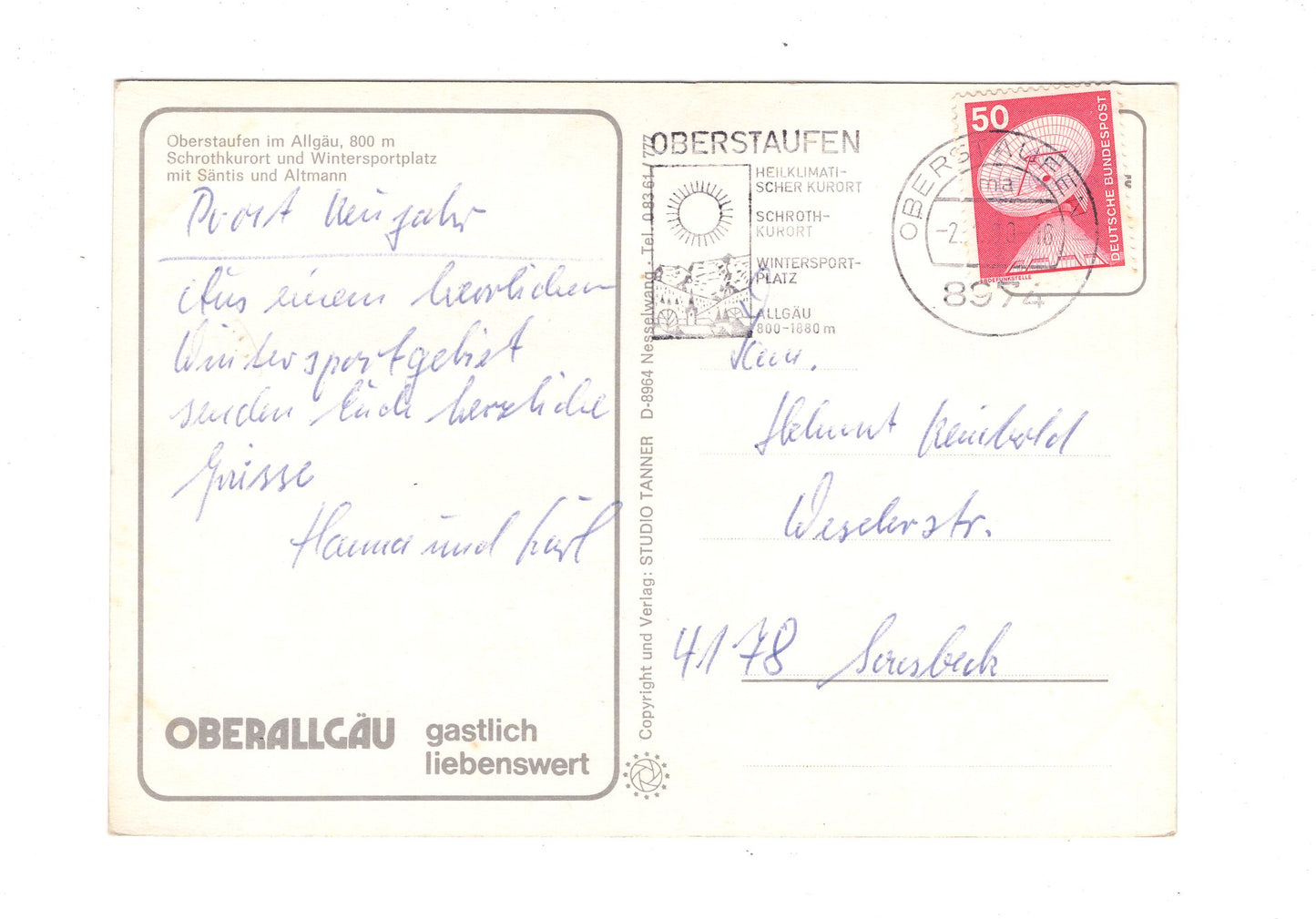 Ansichtskarte Oberstaufen im Allgäu / H1-55