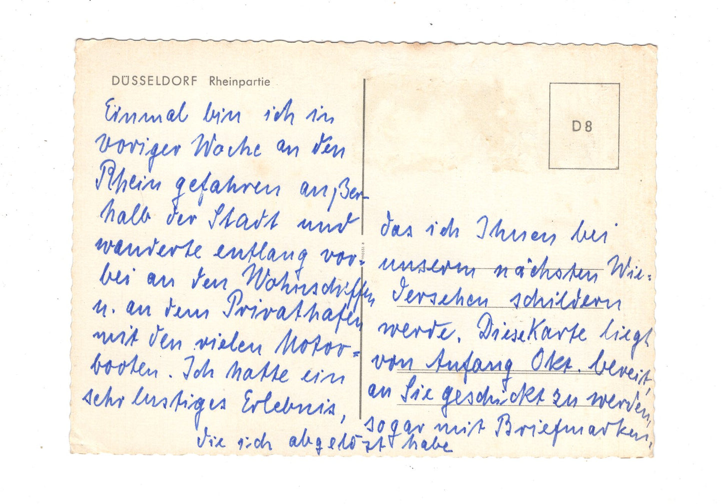 Ansichtskarte Düsseldorf am Rhein / Rheinpartie / M1-64