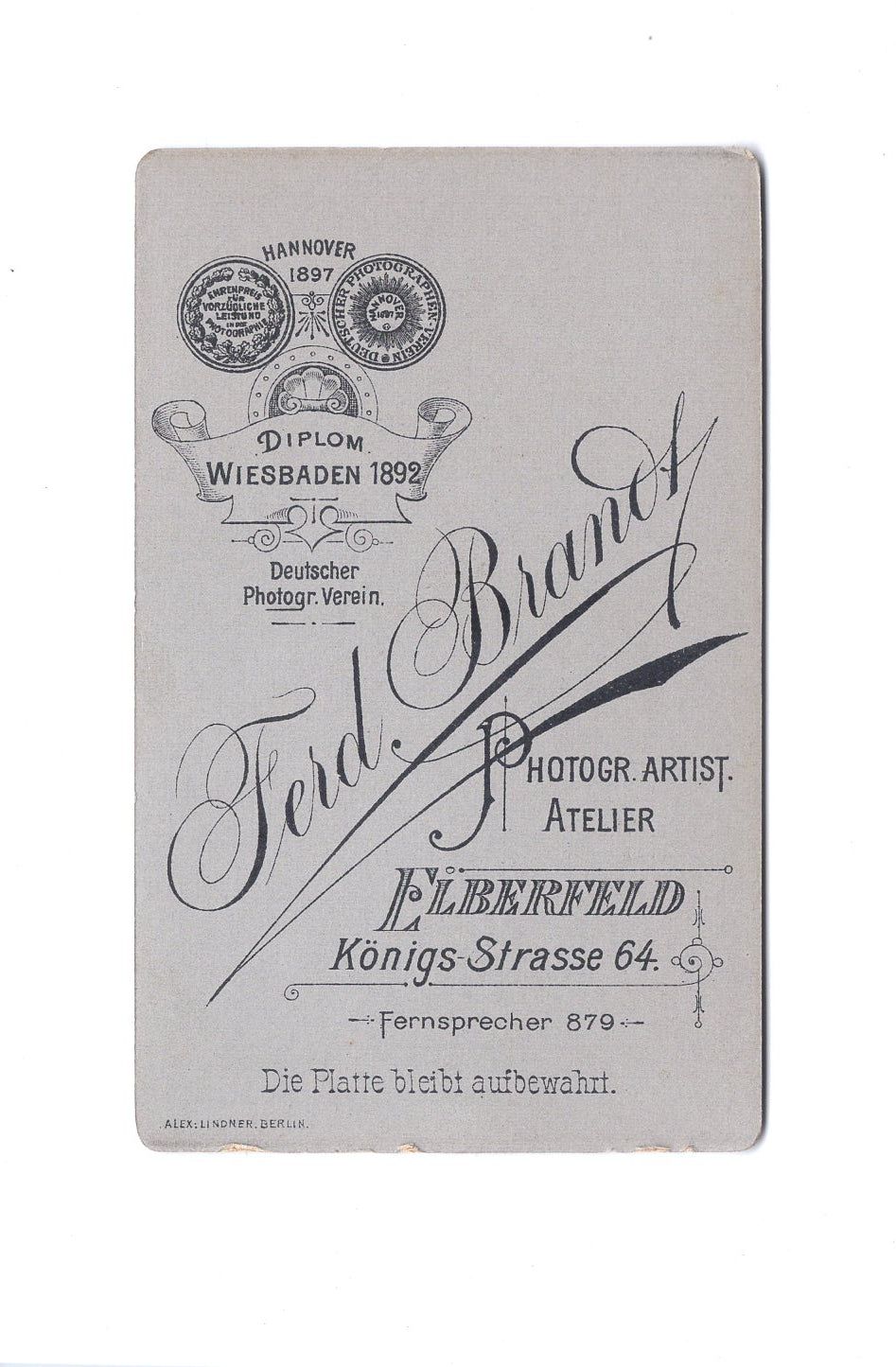 Fotografie Damenportrait - Elberfeld 1890er