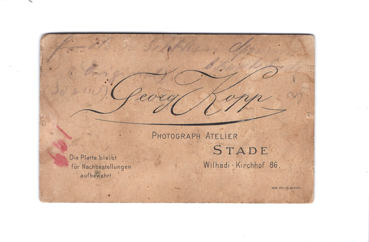 Fotografie Soldat / Soldatenportrait Regiment 75 - Stade 1890er