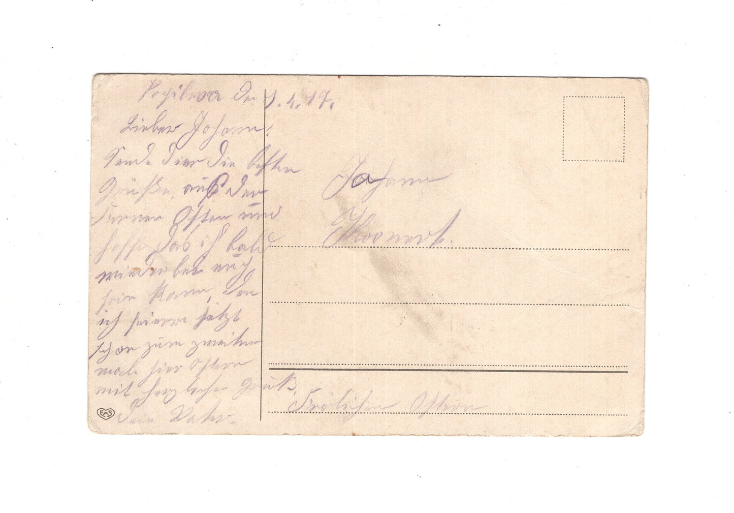 Ansichtskarte / Feldpost / Patriotische Karte - 1917