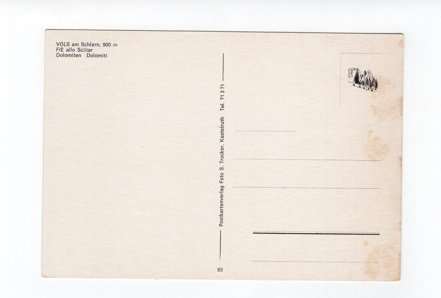 Ansichtskarte Völs am Schlern / Dolomiten / Südtirol / Italien