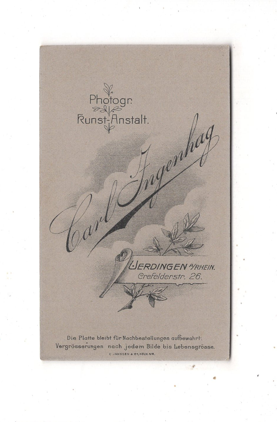 Fotografie Schönes Kinderbild / Baby - Uerdingen 1900er