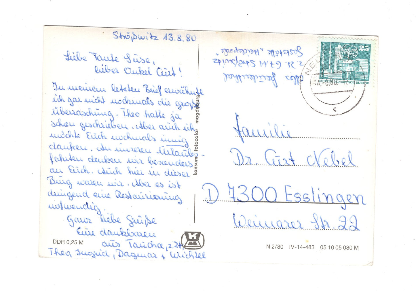 Ansichtskarte Burg Ranis