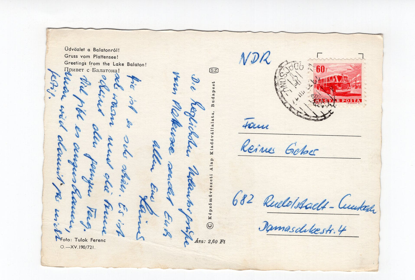 Ansichtskarte Balaton / Plattensee / Ungarn