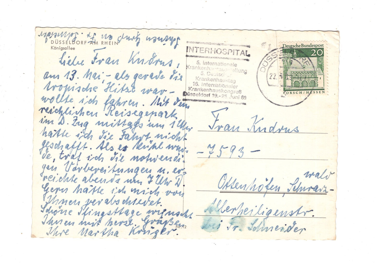 Ansichtskarte Düsseldorf am Rhein / Königsallee / M1-64