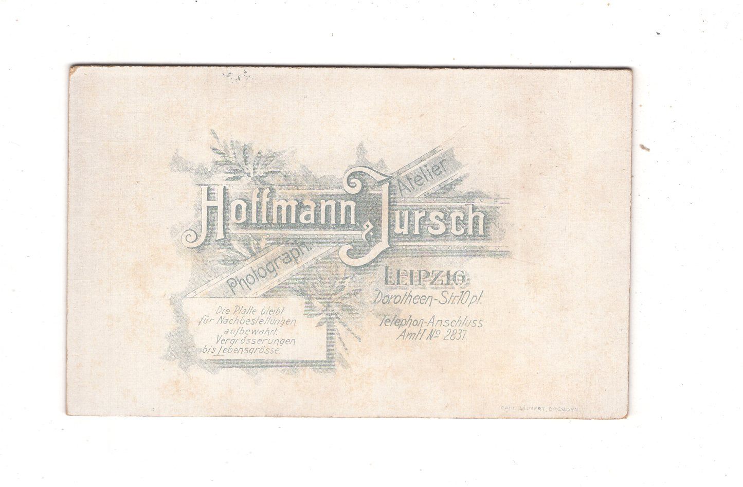 Fotografie Feiner Junge - Leipzig 1890er / CDV M1-26