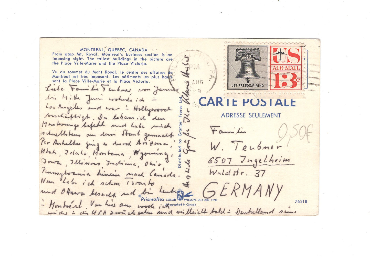 Ansichtskarte Montreal / Quebec / Kanada