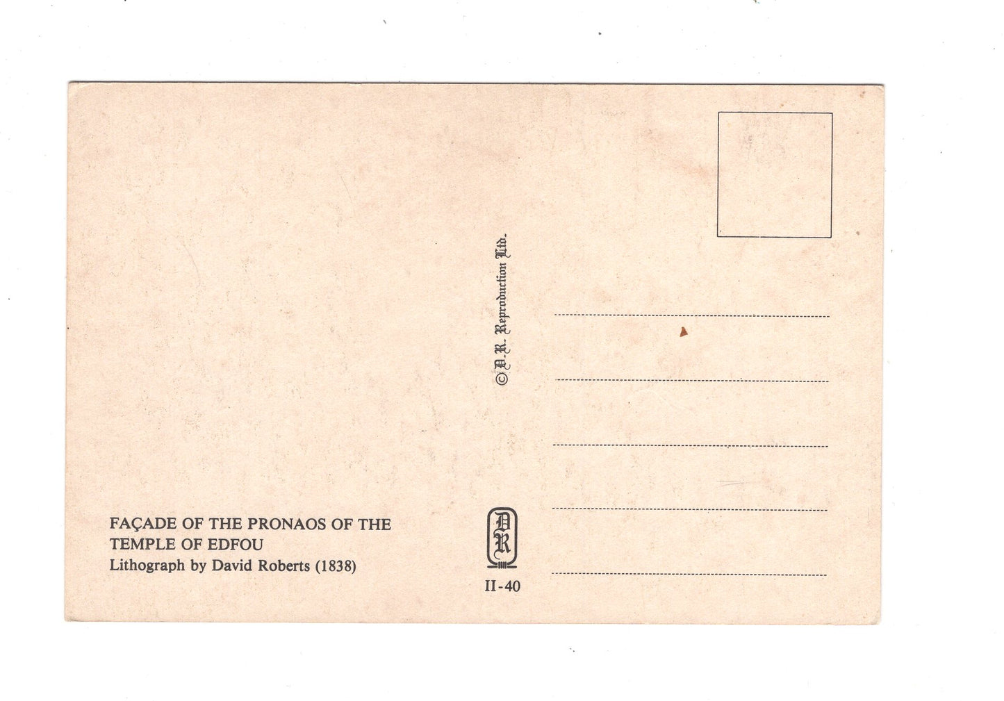 Ansichtskarte / Kunst David Roberts - Temple of Edfu