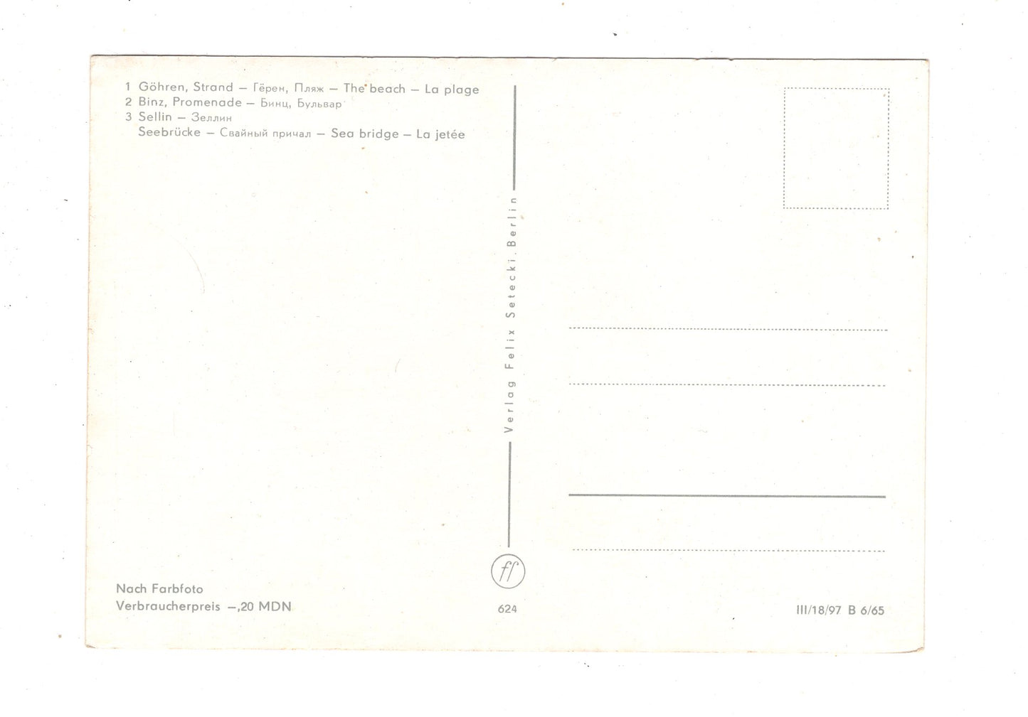 Ansichtskarte Ostsee / Göhren / Binz / Sellin / K1-58