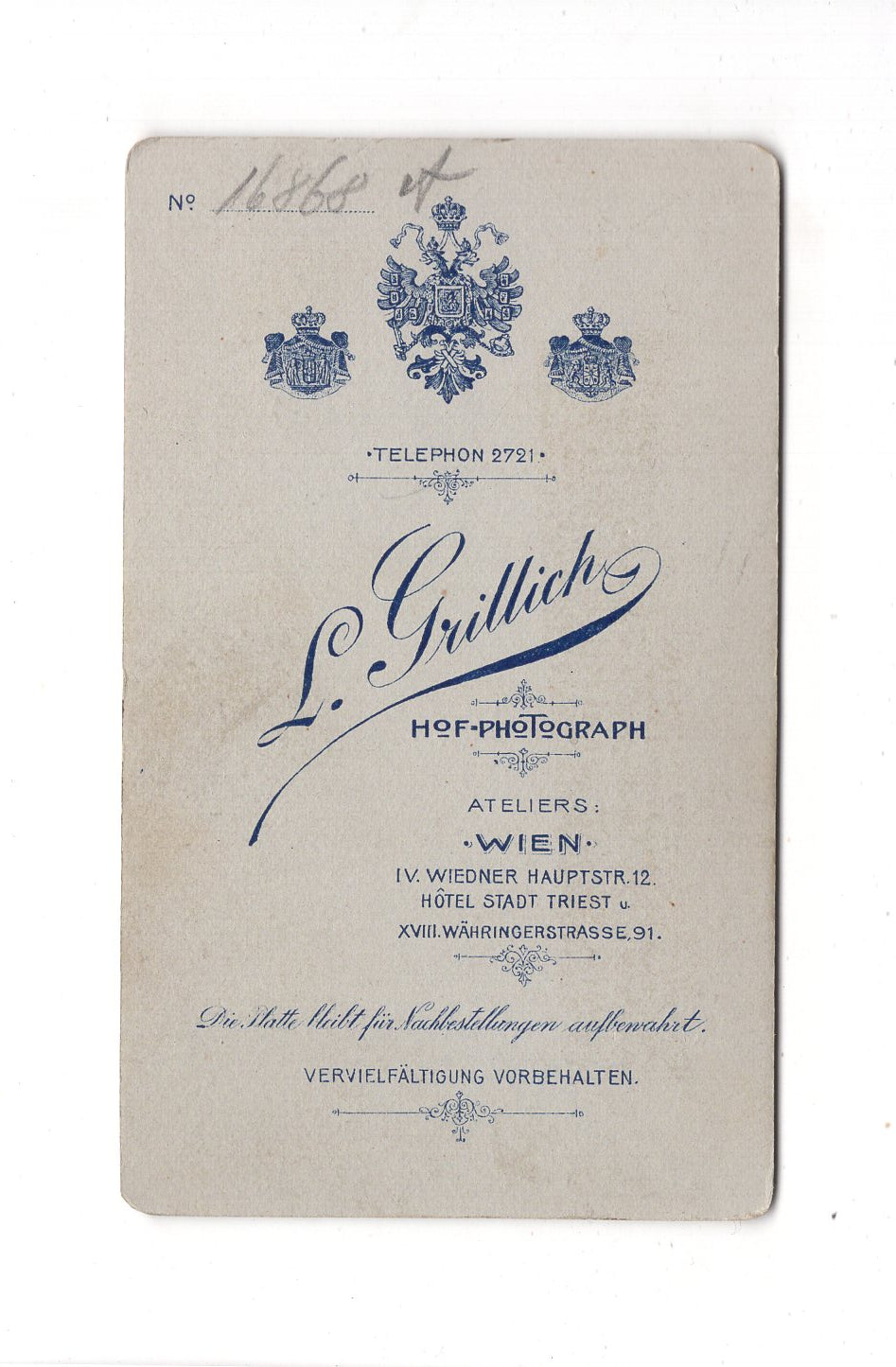 Fotografie Herrenportrait - Wien 1900er / CDV C1-22