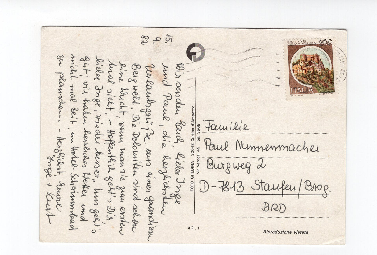 Ansichtskarte Langkofel Gruppe / Südtirol / Italien