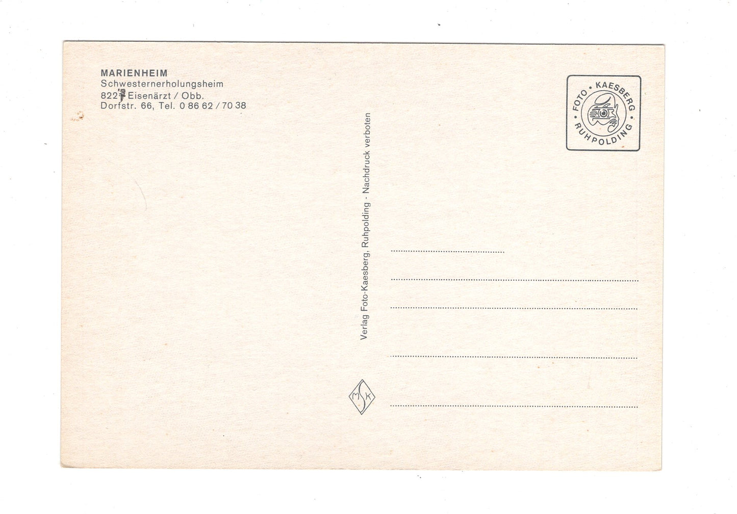 Ansichtskarte Marienheim / Eisenärzt / Oberbayern / I1-52