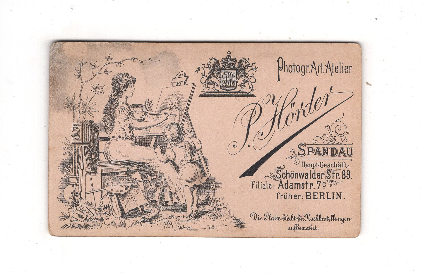 Fotografie Niedliches kleines Mädchen - Spandau 1890er / CDV M1-27