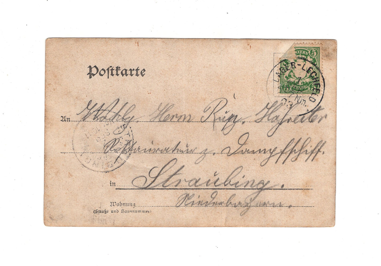 Ansichtskarte Gruppenbild Soldaten - Lager Lechfeld 1903