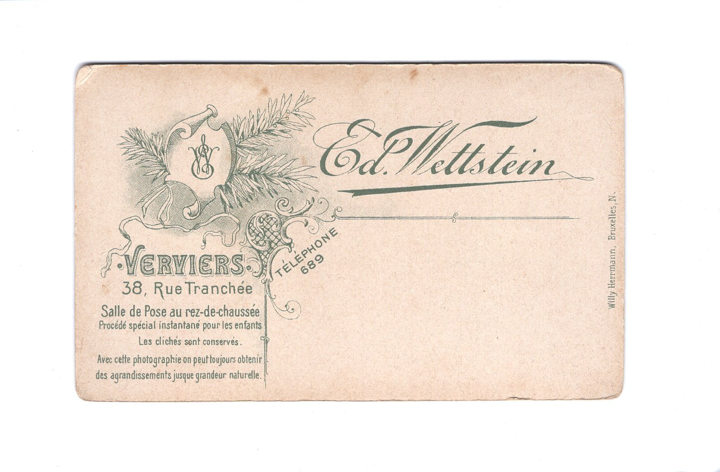 Fotografie Damenportrait - Verviers 1890er