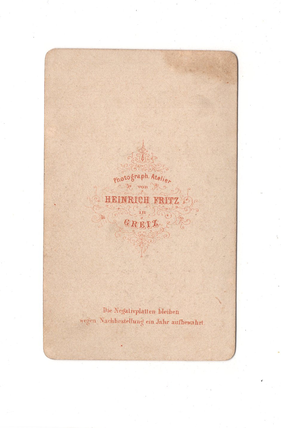 Fotografie Damenportrait - Greiz 1860er / CDV C1-04