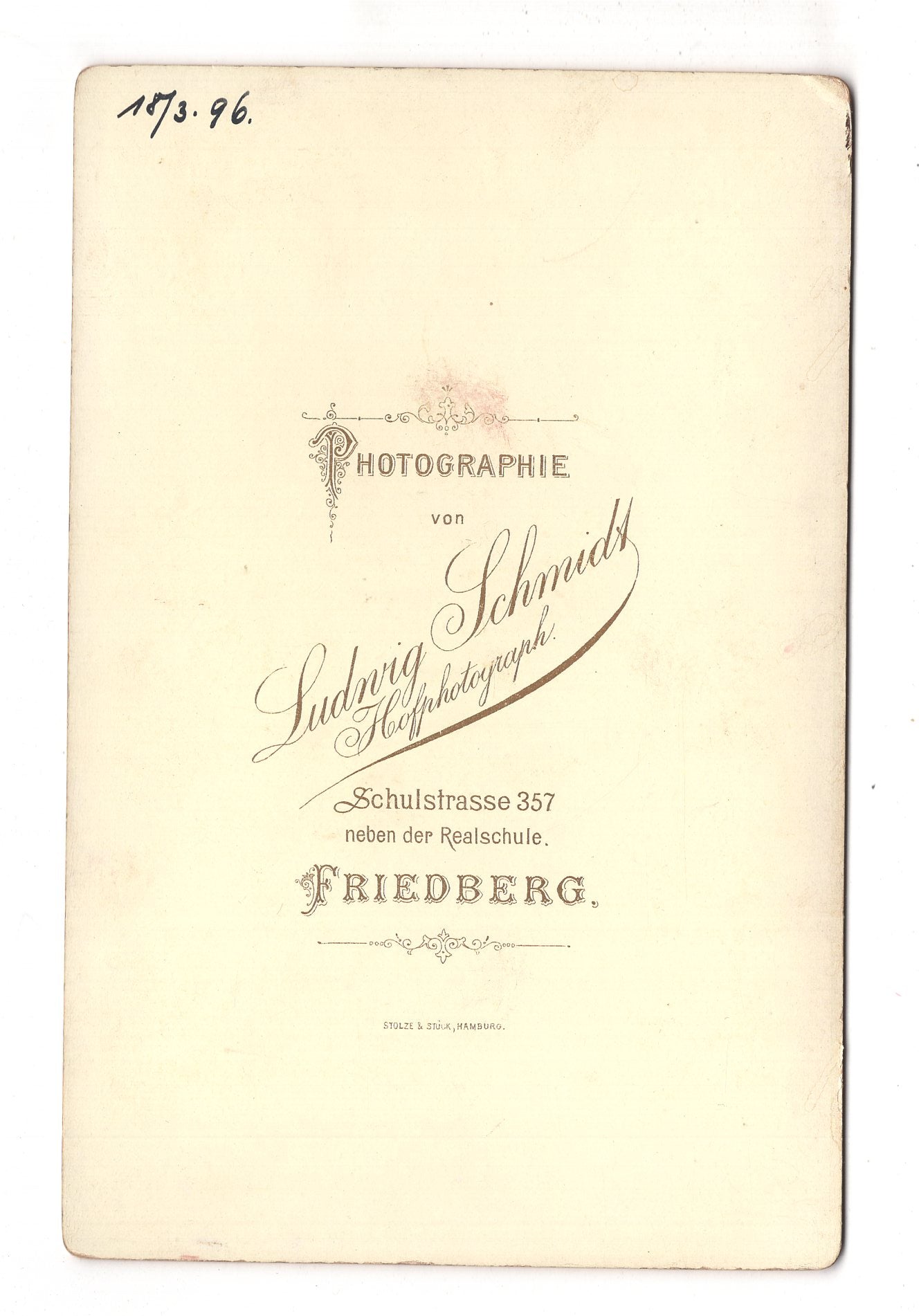 Fotografie Feine Dame in Winterkleidung - Friedberg 1896 / CAB W-24