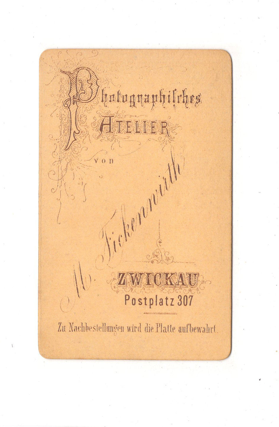 Fotografie Herrenportrait - Zwickau 1870er / CDV C1-22