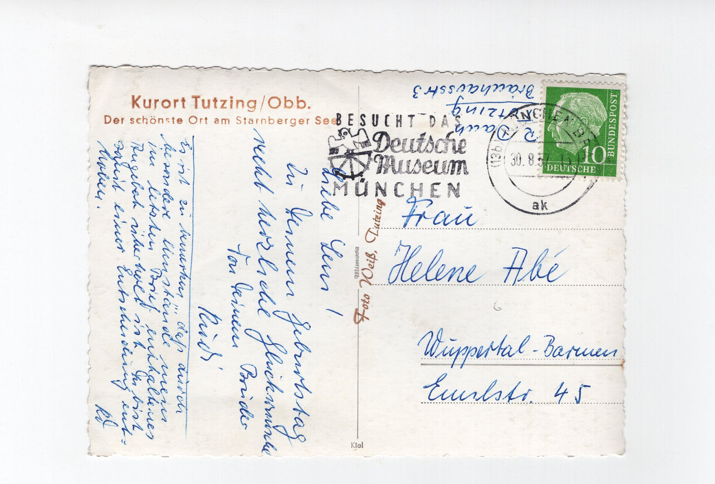 Ansichtskarte Tutzing / Oberbayern