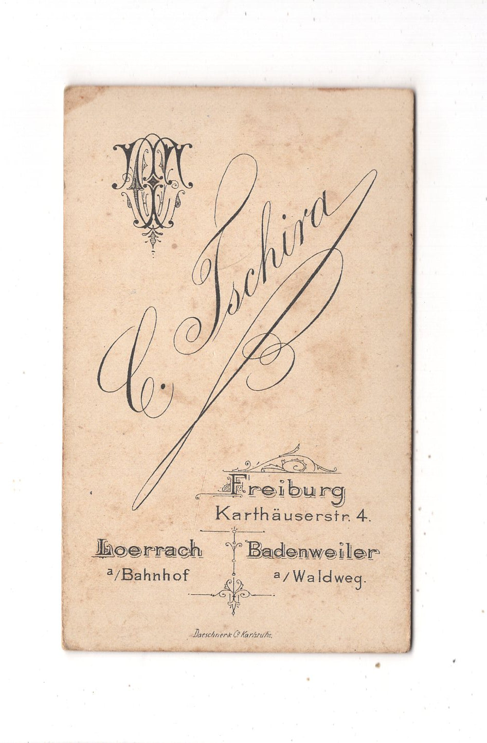 Fotografie Soldat - Freiburg / Lörrach / Badenweiler 1880er