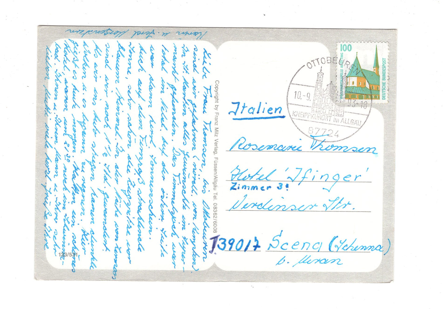 Ansichtskarte Pfronten im Ostallgäu / H1-55