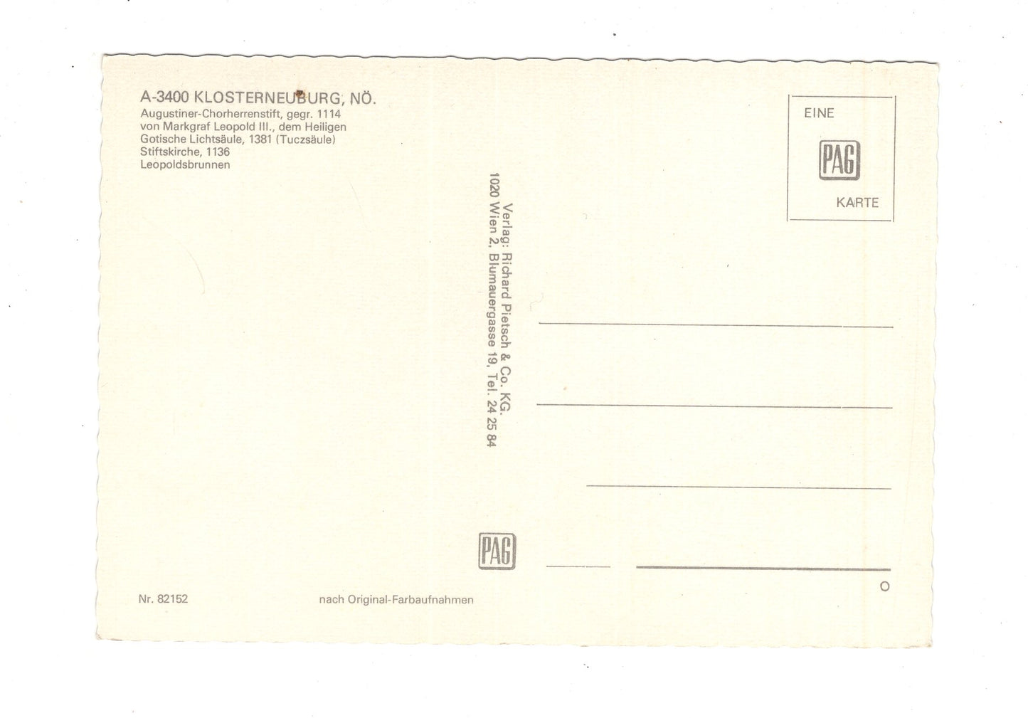 Ansichtskarte Klosterneuburg / Stift Klosterneuburg / Niederösterreich / Österreich