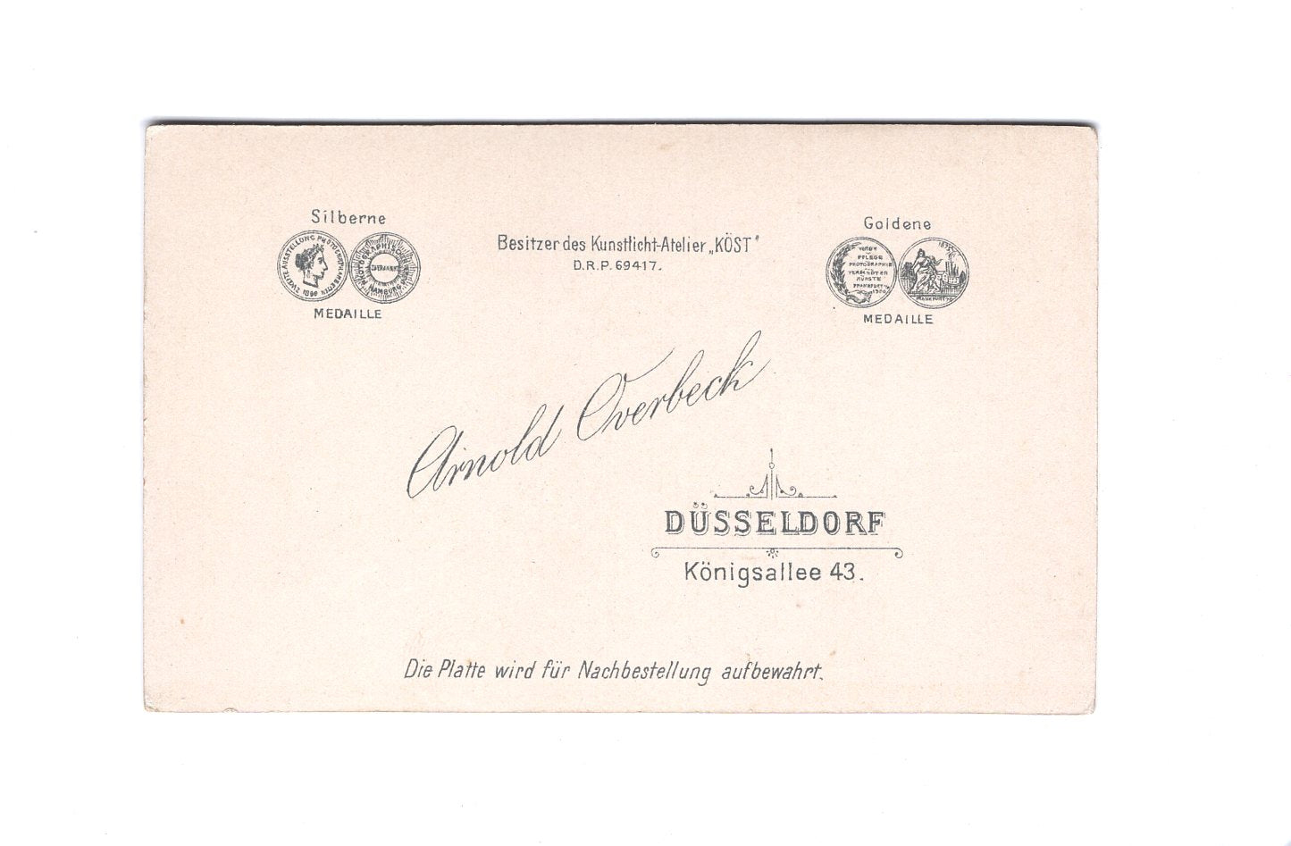 Fotografie Damenportrait - Düsseldorf um 1900