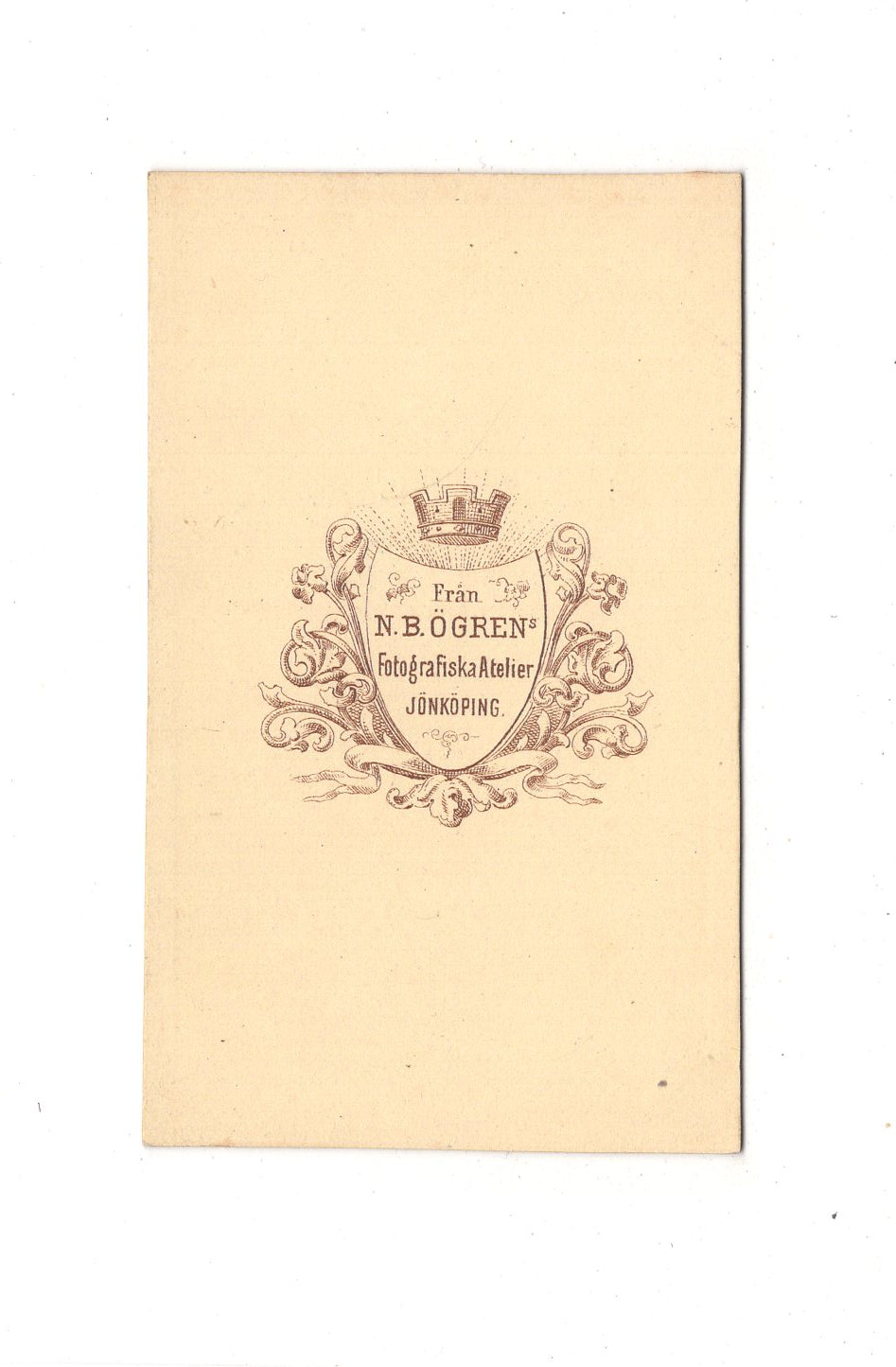 Fotografie Herrenportrait - Jönköping 1870ert / CDV C1-22