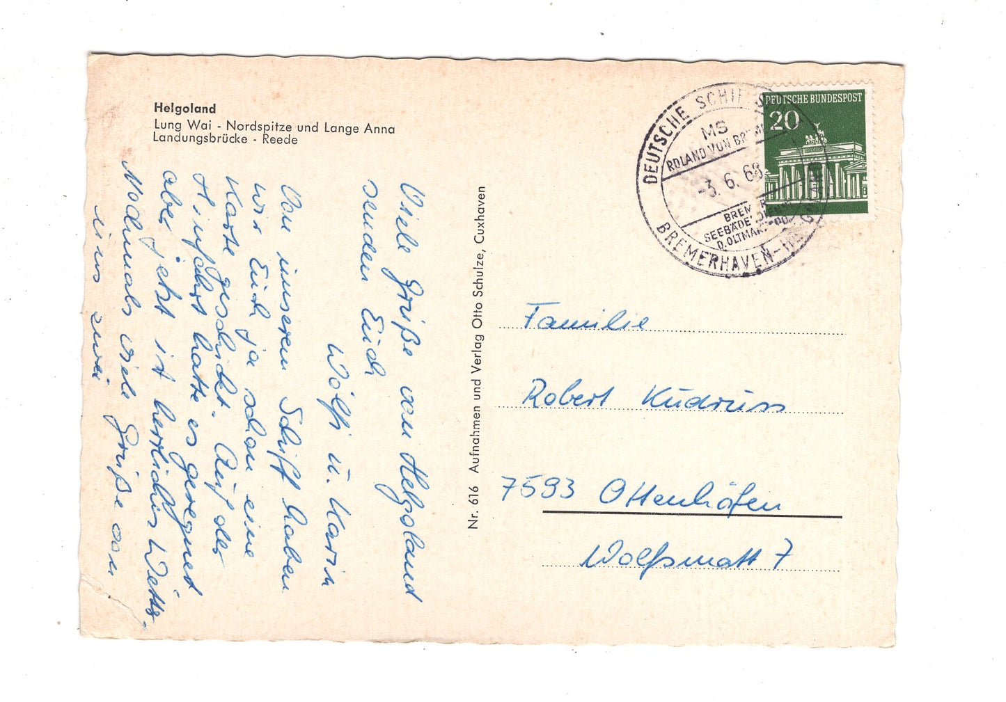 Ansichtskarte Helgoland / Reede / Lung Wai +++ / K1-58