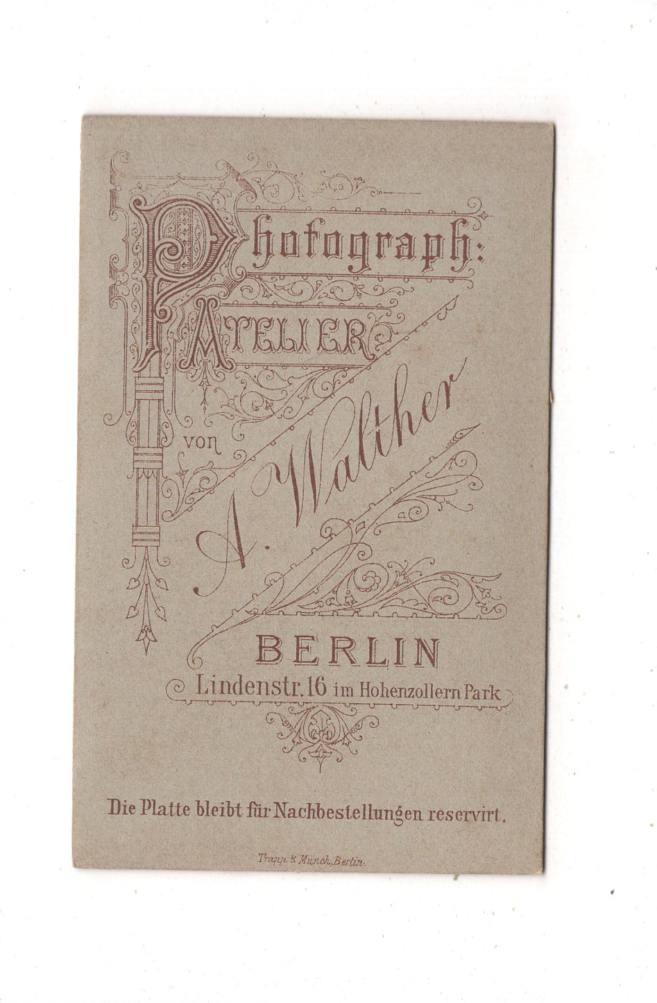 Fotografie Feine Dame - Berlin um 1880 / CDV L1-25