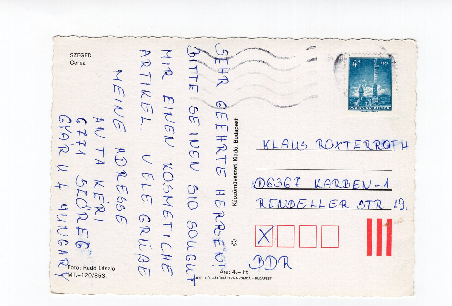 Ansichtskarte Szeged / Ungarn