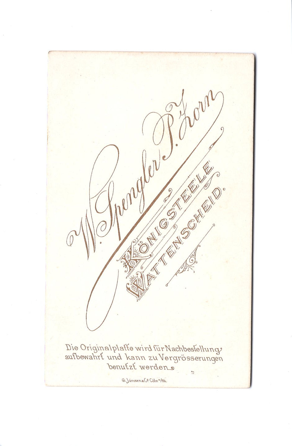 Fotografie Damenportrait - Königssteele / Wattenscheid 1890er