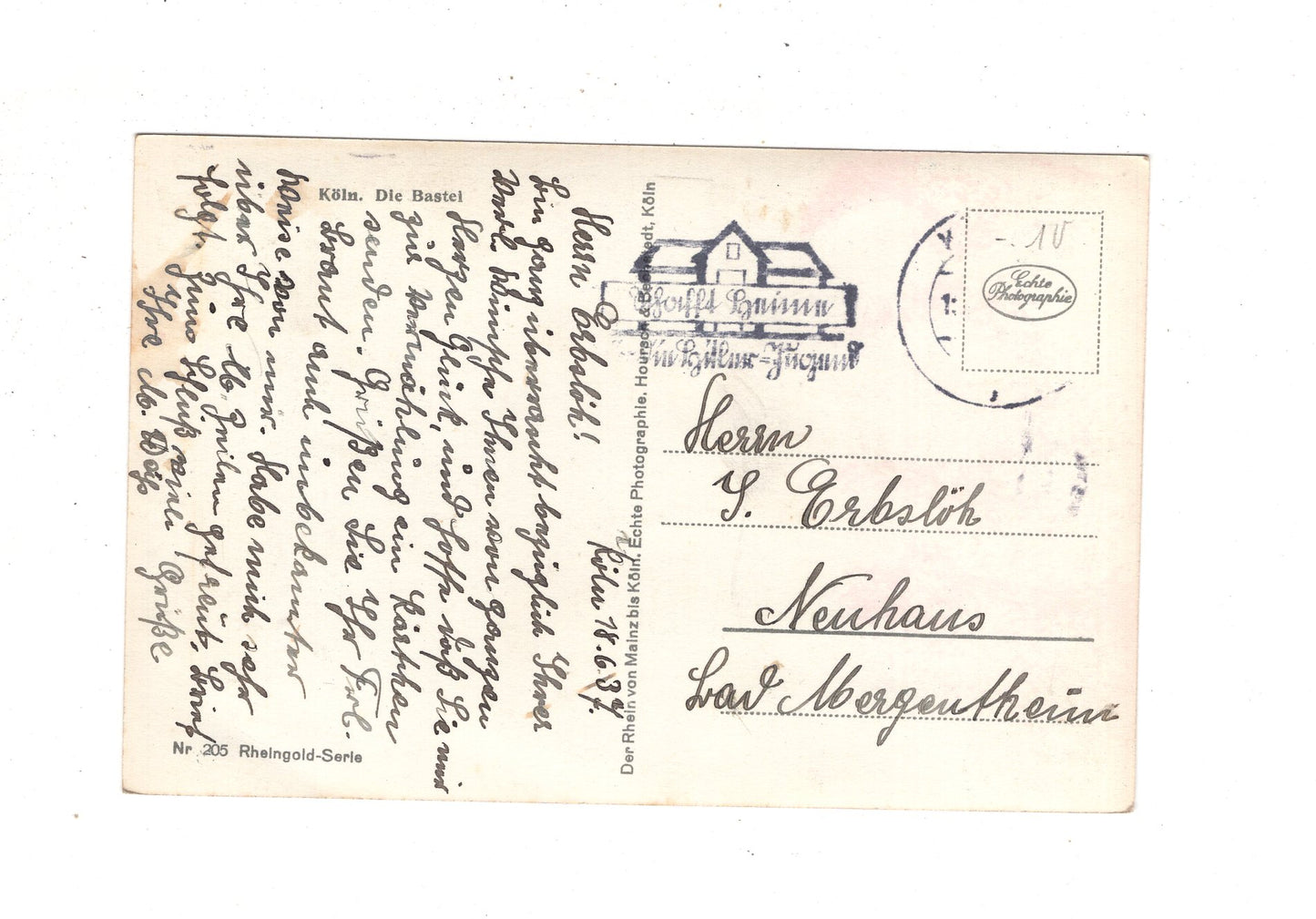 Ansichtskarte Köln am Rhein / Die Bastei / I1-68