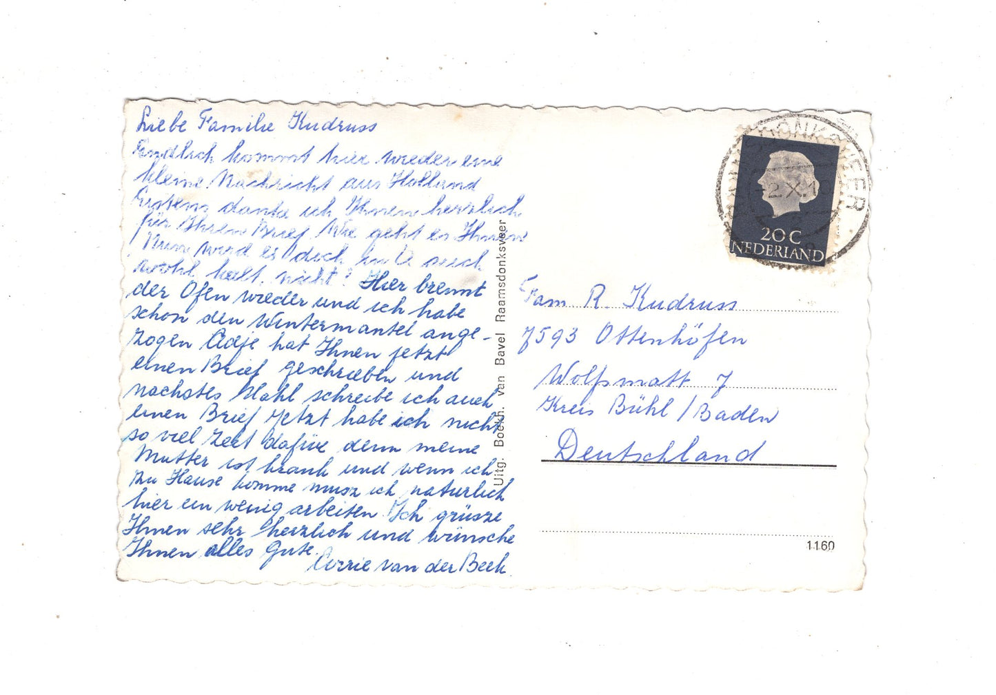 Ansichtskarte Raamsdonksveer / Molen Zeldenrust / Niederlande / M1-69