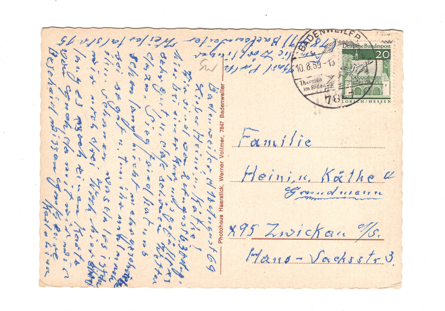 Ansichtskarte Badenweiler im Schwarzwald