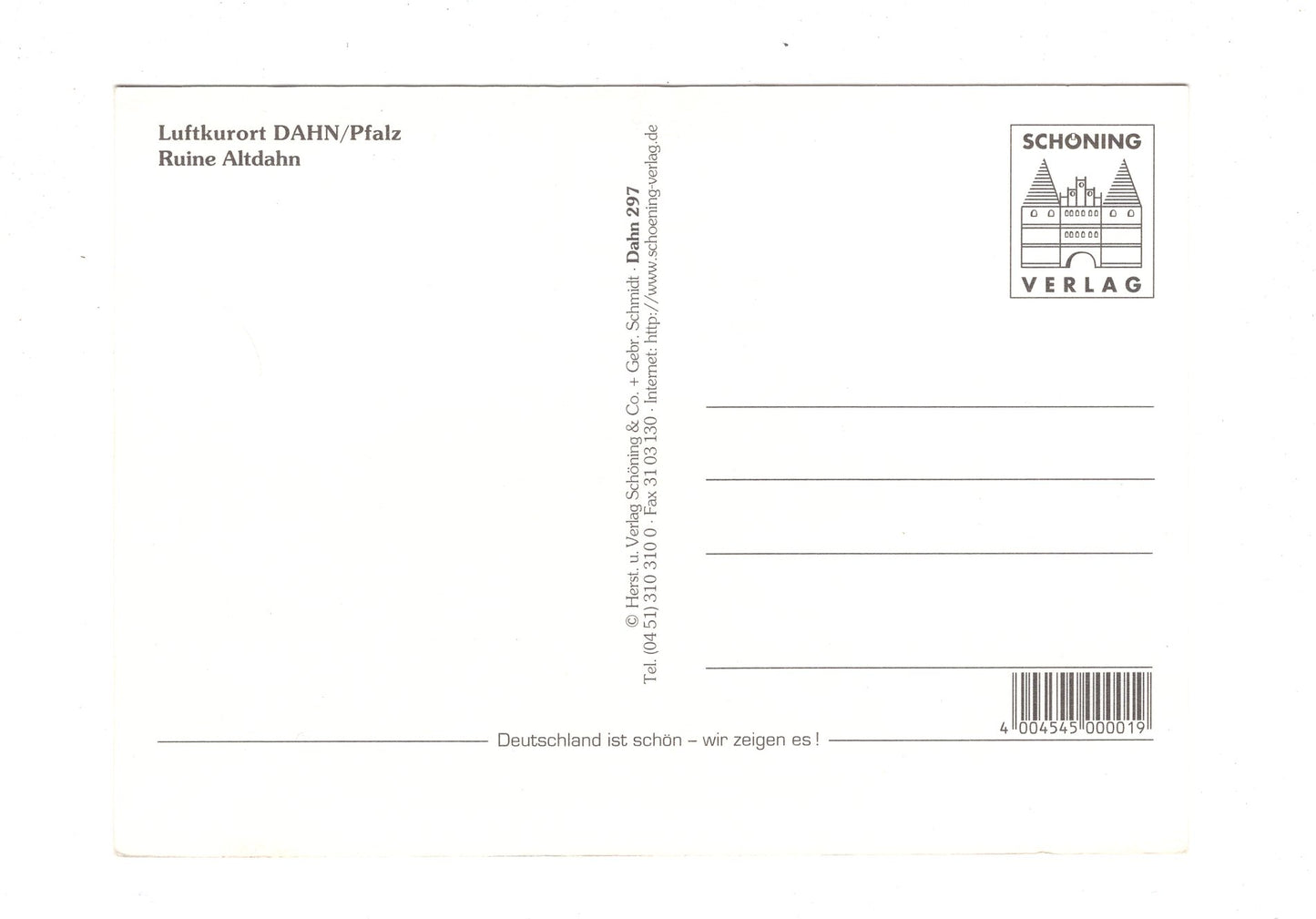 Ansichtskarte Dahn / Pflalz / Ruine Altdahn / I1-52