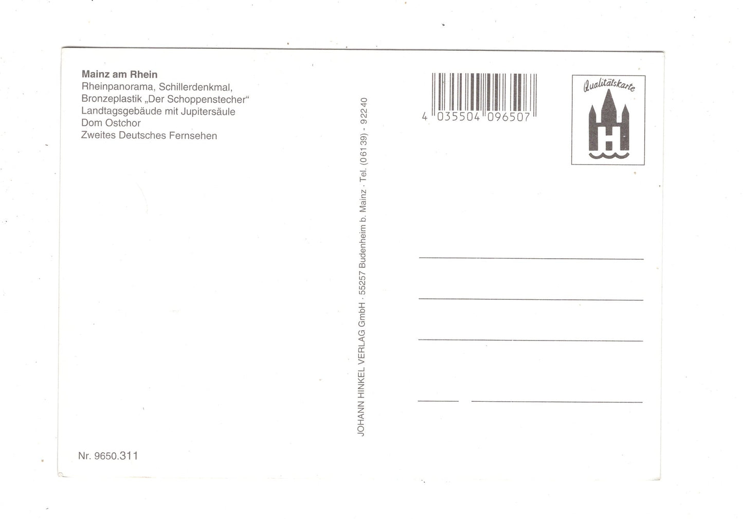 Ansichtskarte Mainz am Rhein / Dom / ZDF +++ / M1-64