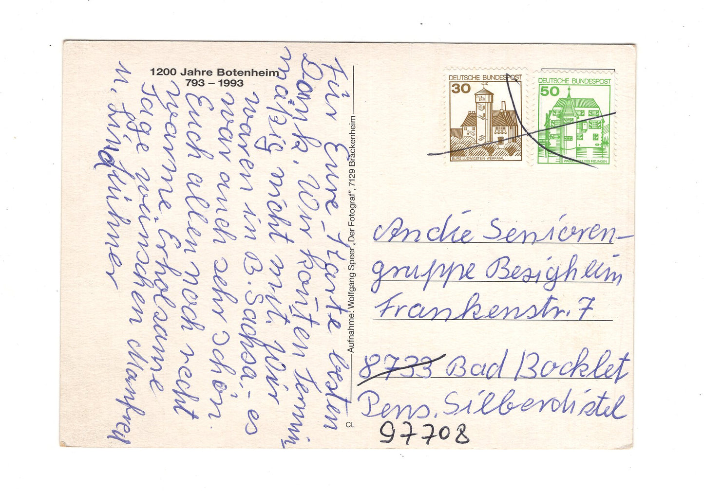Ansichtskarte 1200 Jahre Botenheim / 793 - 1993